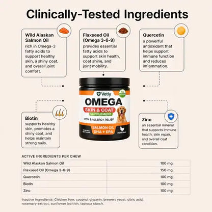 Vetly Omega 3 Chews (120 servings)