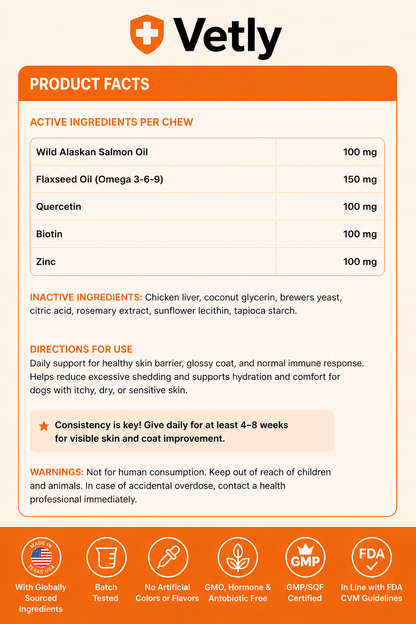 Vetly Omega 3 Chews (120 servings)